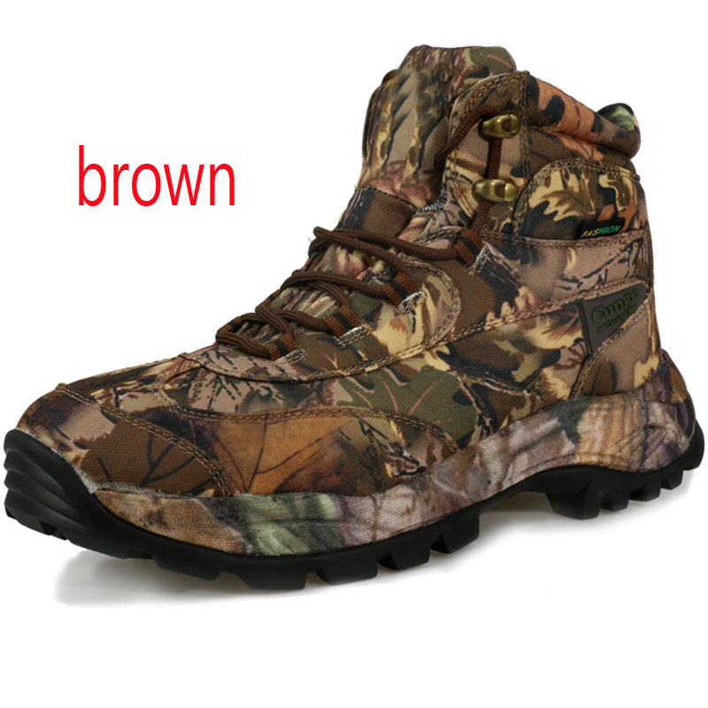 Camouflage outdoor combat boots