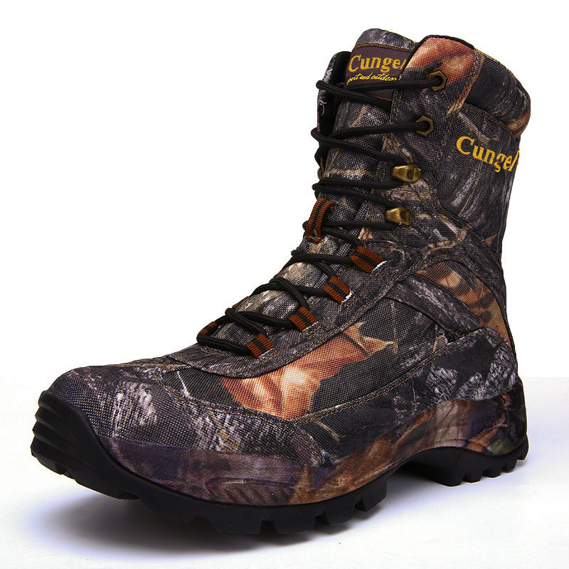 Camouflage outdoor combat boots