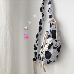 Waist Massager Soft Girl Girl Messenger Bag Cute Cow Student Shoulder Bag