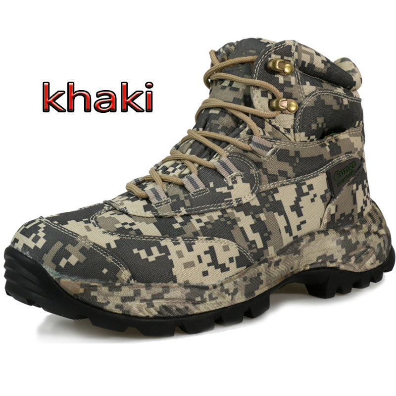 Camouflage outdoor combat boots